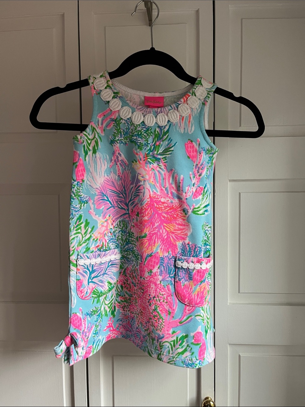 Lilly Pulitzer Aqua Pink Floral Tank Shift dress